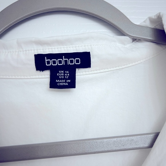 BOOHOO COTTON EXTREME WIDE CUFF SHIRT Size 12 - Picture 7 of 8